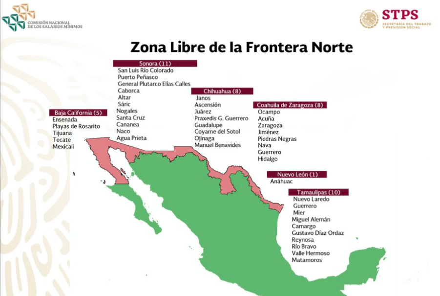 Nueva Política de Salarios Mínimos 2019, incremento del 16.21 y 100 en frontera norte. AMCPMX